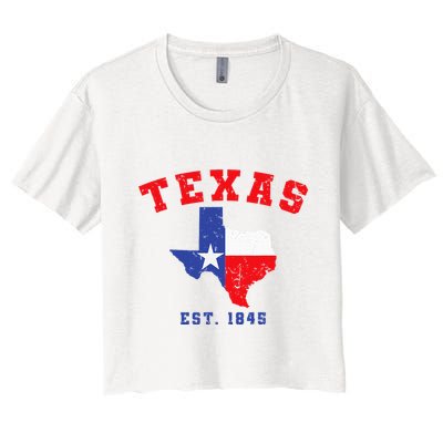 Texas Est. 1845 Texas Pride Home State Texan Crop Top