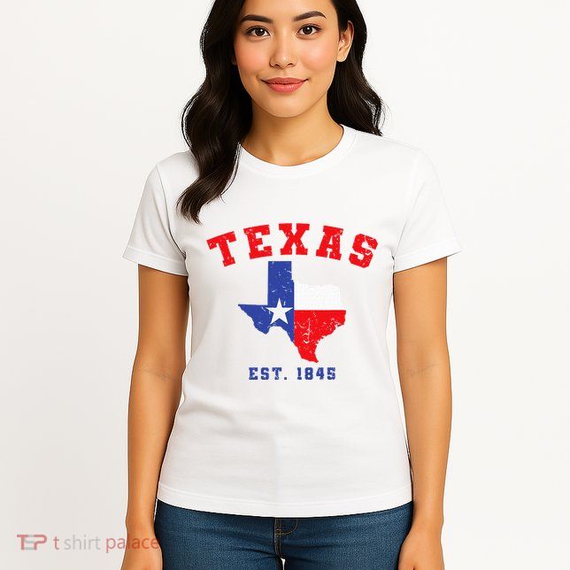 Texas Est. 1845 Texas Pride Home State Texan Womens T-Shirt