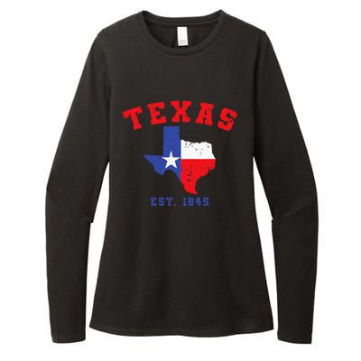 Texas Est. 1845 Texas Pride Home State Texan Womens CVC Long Sleeve Shirt