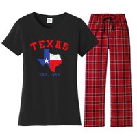 Texas Est. 1845 Texas Pride Home State Texan Women's Flannel Pajama Set