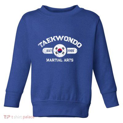 Taekwondo Established 1955 Tae Kwon Do Gift Martial Arts Gift Toddler Sweatshirt