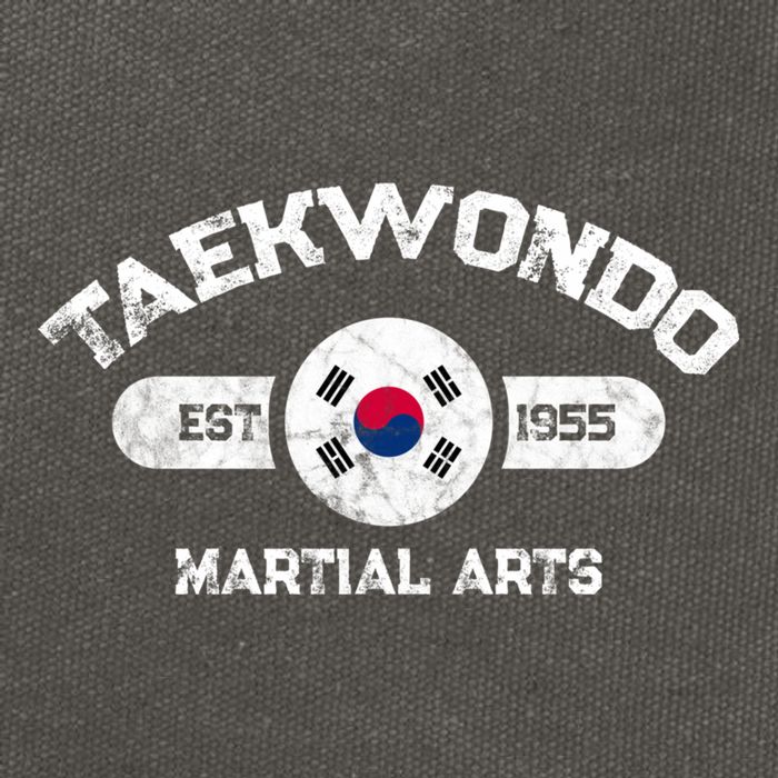 Taekwondo Established 1955 Tae Kwon Do Gift Martial Arts Gift Cotton Canvas Backpack