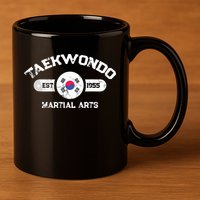 Taekwondo Established 1955 Tae Kwon Do Gift Martial Arts 11oz C Handle Ceramic Mug