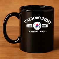Taekwondo Established 1955 Tae Kwon Do Gift Martial Arts 11oz C Handle Ceramic Mug