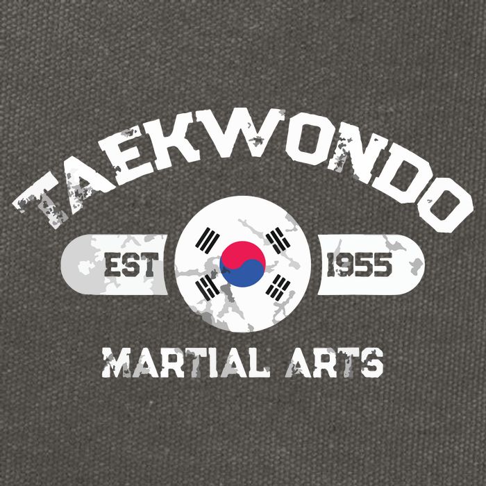 Taekwondo Established 1955 Tae Kwon Do Gift Martial Arts Cotton Canvas Backpack