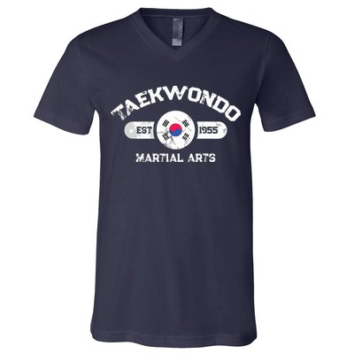 Taekwondo Established 1955 Tae Kwon Do Gift Martial Arts V-Neck T-Shirt