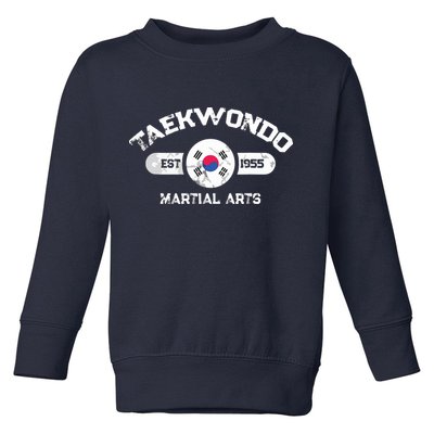 Taekwondo Established 1955 Tae Kwon Do Gift Martial Arts Toddler Sweatshirt