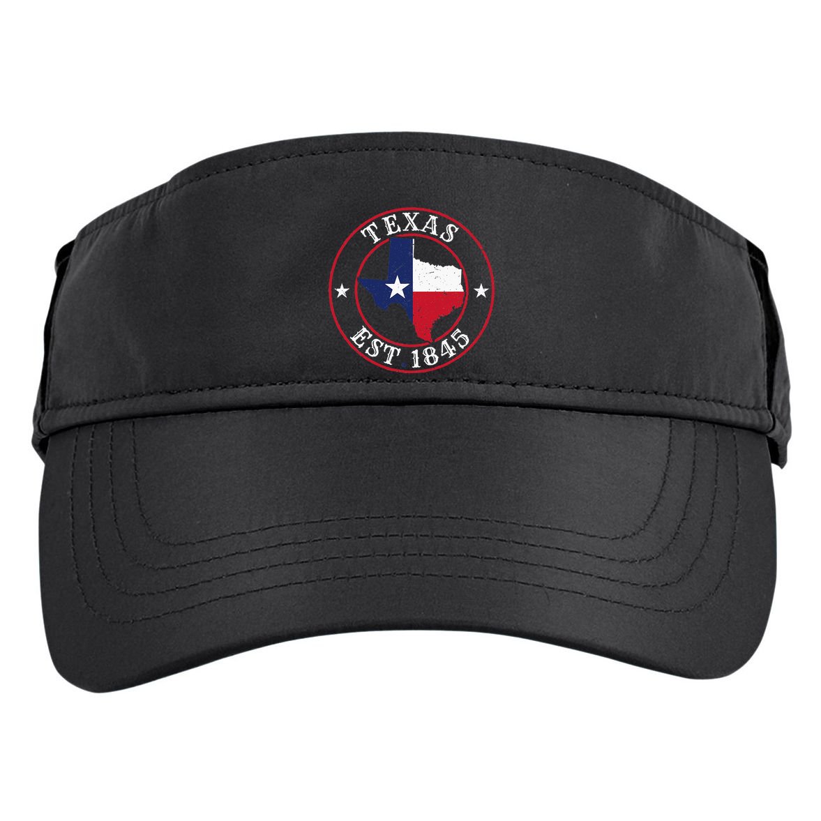 Texas Est 1845 Texan Home State Texas Pride Adult Drive Performance Visor