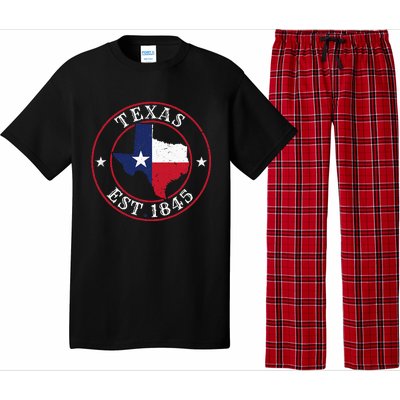 Texas Est 1845 Texan Home State Texas Pride Pajama Set