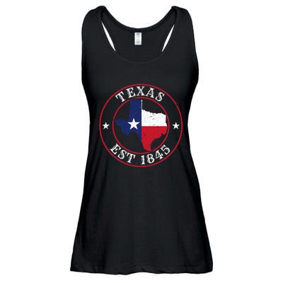 Texas Est 1845 Texan Home State Texas Pride Ladies Essential Flowy Tank