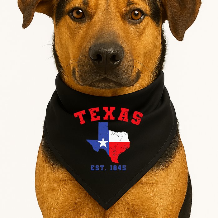 Texas Est 1845 Texas Pride Home State Texan USA-Made Doggie Bandana