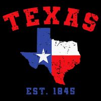 Texas Est 1845 Texas Pride Home State Texan USA-Made Doggie Bandana