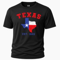 Texas Est 1845 Texas Pride Home State Texan Cooling Performance Crew T-Shirt