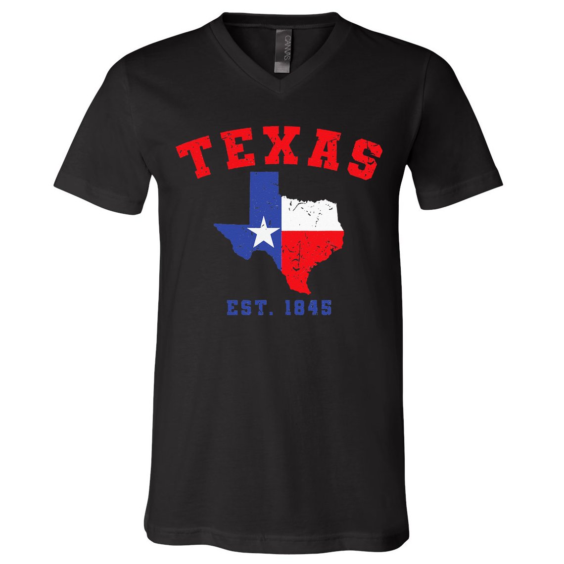 Texas Est 1845 Texas Pride Home State Texan V-Neck T-Shirt