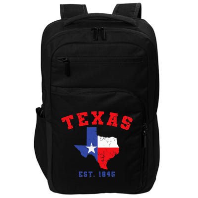 Texas Est 1845 Texas Pride Home State Texan Impact Tech Backpack