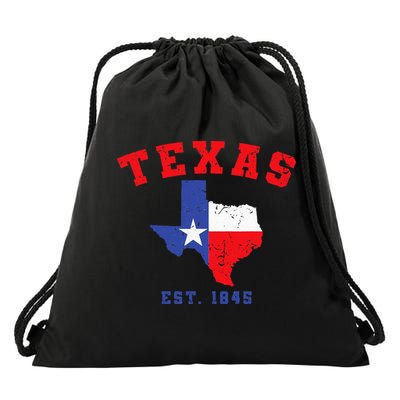 Texas Est 1845 Texas Pride Home State Texan Drawstring Bag