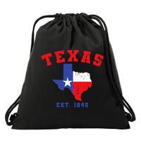 Texas Est 1845 Texas Pride Home State Texan Drawstring Bag