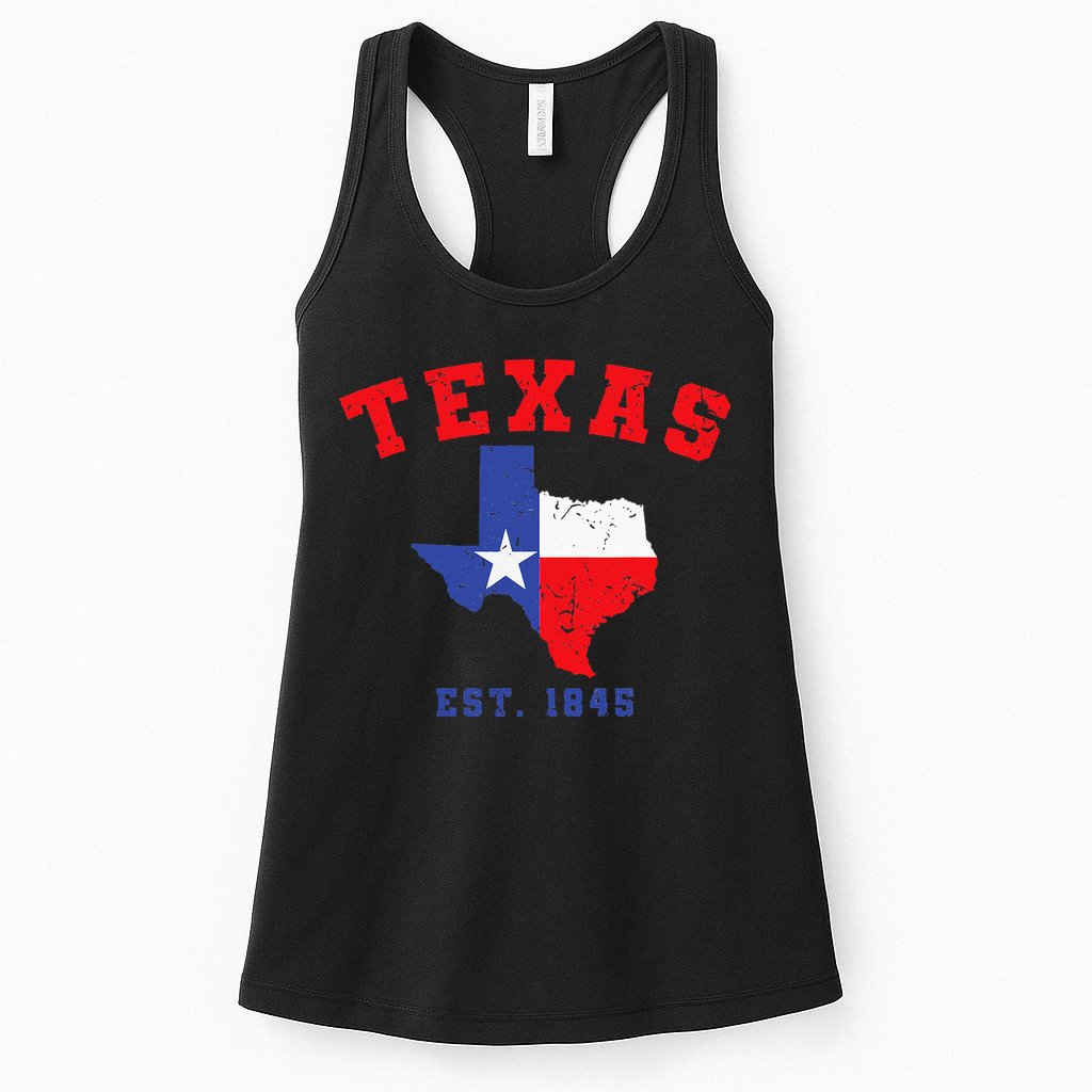 Texas Est 1845 Texas Pride Home State Texan Womens Tank Top