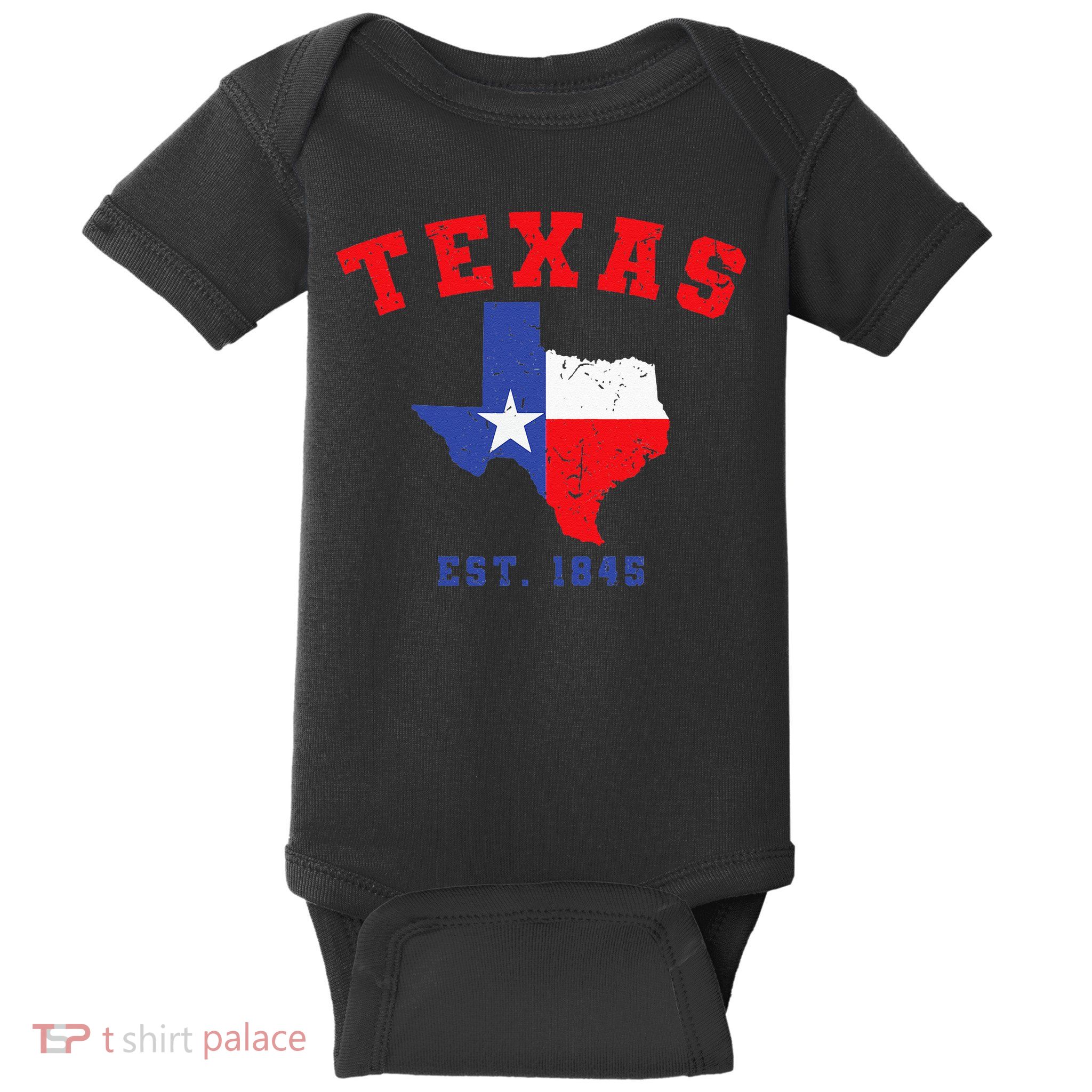 Texas Est 1845 Texas Pride Home State Texan Baby Bodysuit