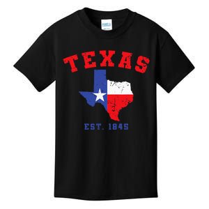 Texas Est 1845 Texas Pride Home State Texan Kids T-Shirt