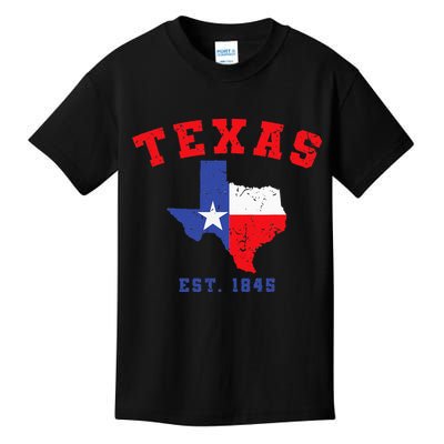Texas Est 1845 Texas Pride Home State Texan Kids T-Shirt