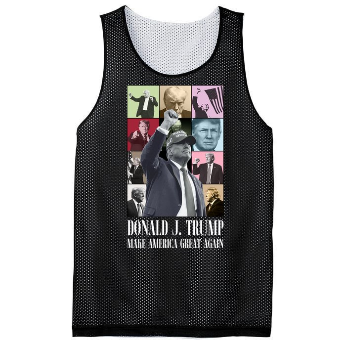 Trump Eras 2024 Make America Great Again Maga Mesh Reversible Basketball Jersey Tank