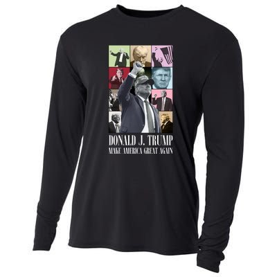 Trump Eras 2024 Make America Great Again Maga Cooling Performance Long Sleeve Crew