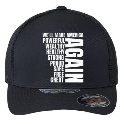 Trump Election 2024 Trump President Great Again Flexfit Unipanel Trucker Cap