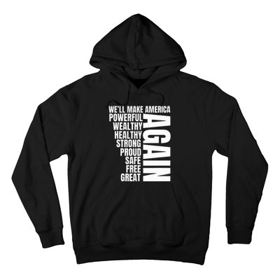 Trump Election 2024 Trump President Great Again Hoodie