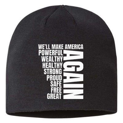 Trump Election 2024 Trump President Great Again Sustainable Beanie