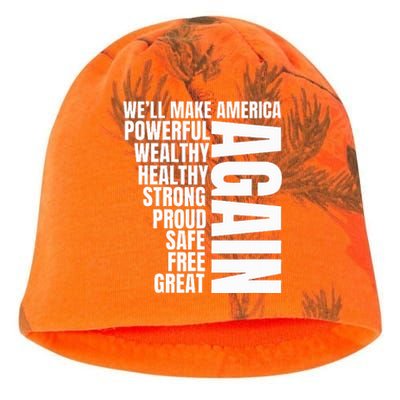 Trump Election 2024 Trump President Great Again Kati - Camo Knit Beanie