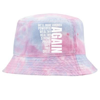 Trump Election 2024 Trump President Great Again Tie-Dyed Bucket Hat