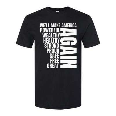 Trump Election 2024 Trump President Great Again Softstyle CVC T-Shirt