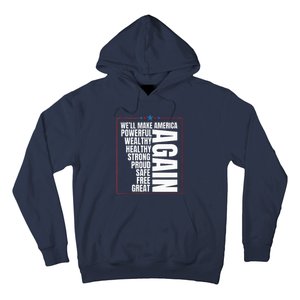 Trump Election 2024 Trump President Great Again Hoodie