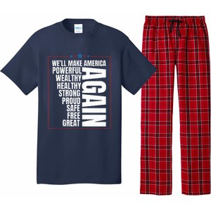 Trump Election 2024 Trump President Great Again Pajama Set