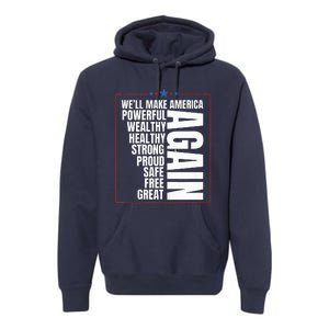 Trump Election 2024 Trump President Great Again Premium Hoodie