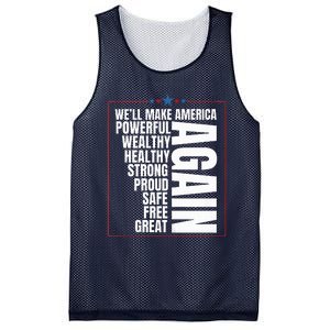 Trump Election 2024 Trump President Great Again Mesh Reversible Basketball Jersey Tank