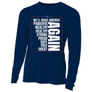 Trump Election 2024 Trump President Great Again Cooling Performance Long Sleeve Crew