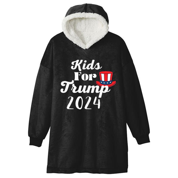 Trump Election 2024 Hooded Wearable Blanket