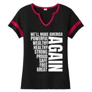 Trump Election 2024 Trump President Great Again Ladies Halftime Notch Neck Tee