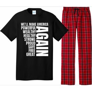 Trump Election 2024 Trump President Great Again Pajama Set