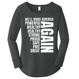 Trump Election 2024 Trump President Great Again Women's Perfect Tri Tunic Long Sleeve Shirt