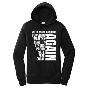 Trump Election 2024 Trump President Great Again Women's Pullover Hoodie