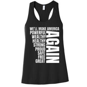 Trump Election 2024 Trump President Great Again Women's Racerback Tank