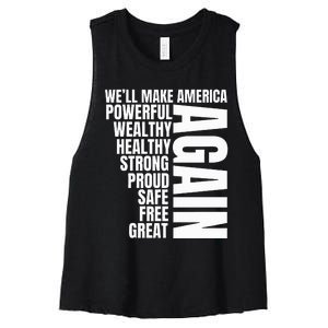 Trump Election 2024 Trump President Great Again Women's Racerback Cropped Tank