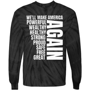 Trump Election 2024 Trump President Great Again Tie-Dye Long Sleeve Shirt