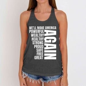 Trump Election 2024 Trump President Great Again Women's Knotted Racerback Tank