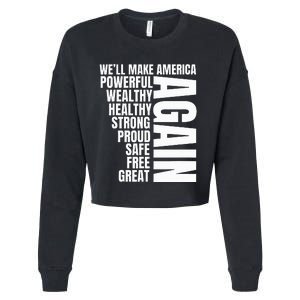 Trump Election 2024 Trump President Great Again Cropped Pullover Crew