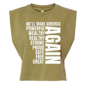 Trump Election 2024 Trump President Great Again Garment-Dyed Women's Muscle Tee