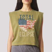 Total Eclipse 2024 Garment-Dyed Women's Muscle Tee